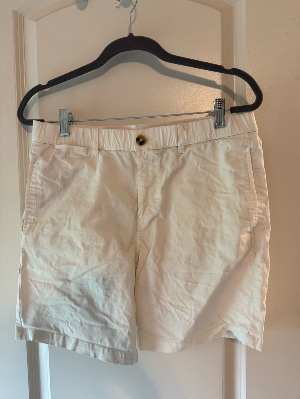 Men's Casual Cream Chino Shorts